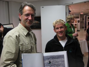 Posing with the kayaker from photo