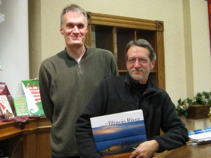 David Zalaznik (sitting) and "friend" at Pages for All Ages book signing in Savoy, IL - December 21, 2008