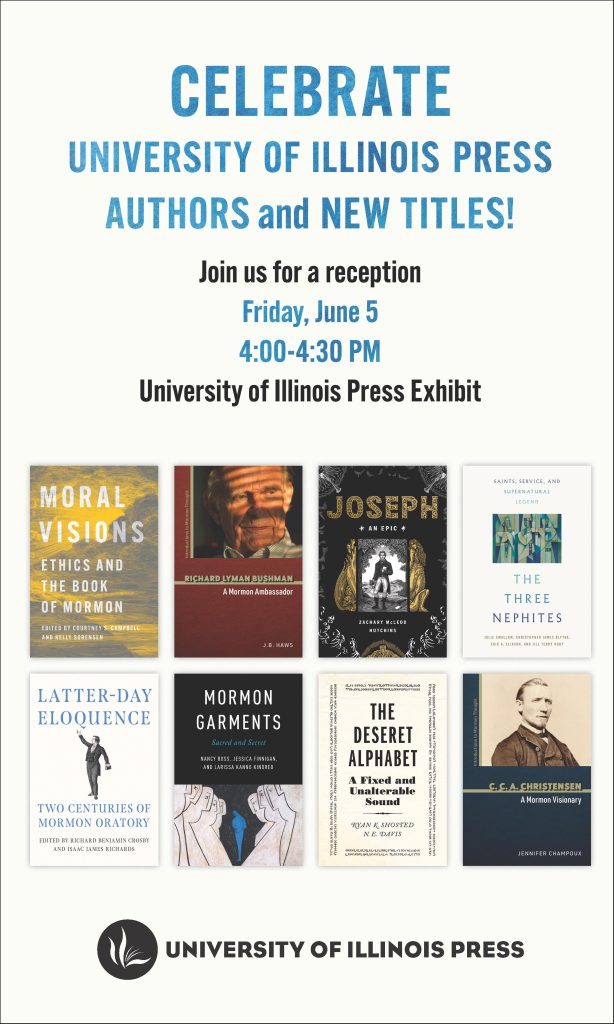 Celebrate University of Illinois Press Authors and New Titles!
Join us for a reception Friday, June 5, 4:00-4:30 PM University of Illinois Press Exhibit
